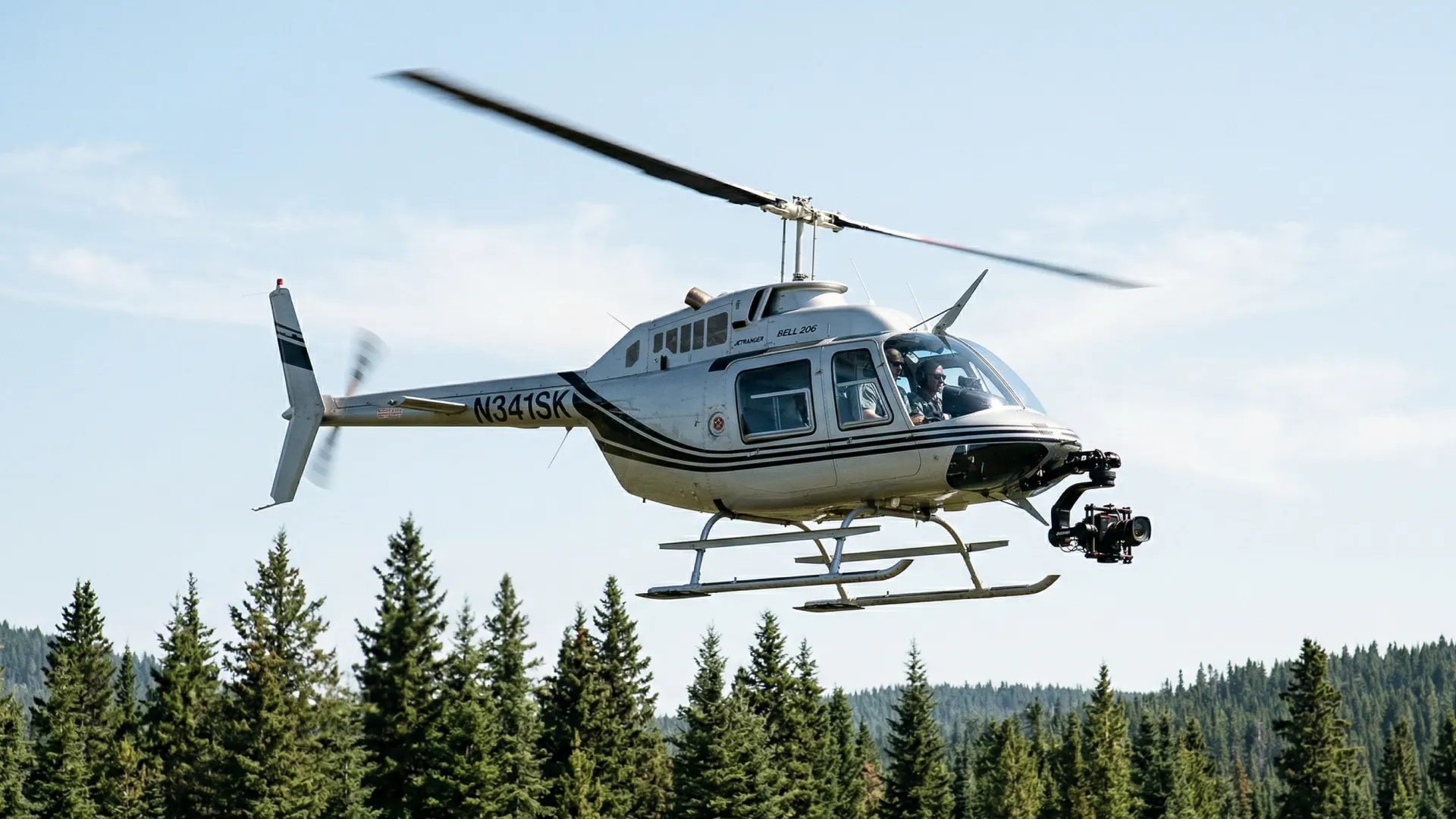 Helicopter filming
